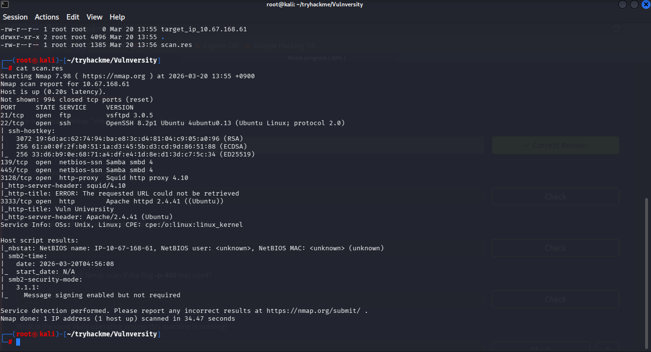 Nmap Scan Result